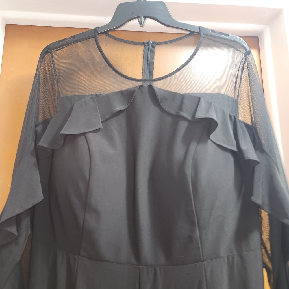 Elegant Black Ruffle Jumpsuit